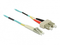 DeLOCK 86563 Glasvezel kabel 0,5 m LC SC OM3 Aqua-kleur