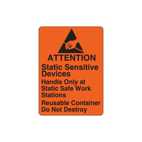 Brady SL-1 self-adhesive label Rectangle Black, Orange 500 pc(s)