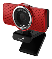 Genius ECam 8000 webcam 2 MP 1920 x 1080 Pixel USB 2.0 Nero, Rosso