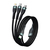 4smarts 540438 USB-kabel 1,5 m USB C USB C/Micro-USB B/Lightning Zwart