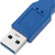 Techly 1.0m USB 3.0 A M/F USB kábel 1 M USB 3.2 Gen 1 (3.1 Gen 1) USB A Kék