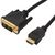 4XEM 4XHDMIDVI6FT video cable adapter 1.8 m HDMI Type A (Standard) DVI-D Black