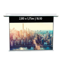 Ecran de projection motorisé encastrable 2,80 x 1,75m - Format 16:10 - Wi-Fi