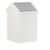 Aluminium Abfallbehälter, mit Schwungdeckel, Carro-Swing, 110 Liter, Farbe Weiß