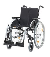 PYRO LIGHT Rollstuhl optima SB46 Kombi-Arml.,PU,m.TB,silber