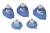 Klarsichtmaske aus Silikon für Erwachsene, blau, Gr. 6 mit aufblasbarem und abknöpfbarem Maskenwulst