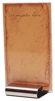 Tischkartenhalter 8 x 7 cm, H: 2 cm , Edelstahl
