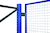 Palettenregal-Drahtgitter-Rückwand für S610-M18, 1000 x 2700 mm (H x B), blau/verzinkt, 50 x 50 mm Maschenweite
