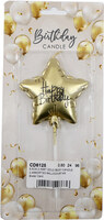 ROOST Kerze Happy Birthday CD6125 2 Stück in Gold assortiert