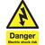 Stewart Superior Danger Electric Shock Risk Sign W150xH200mm Self-adhesive Vinyl Ref KS002SAV