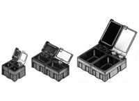 SMD-Box, transparent/weiß, (L x B x T) 37 x 12 x 15 mm, N2-2-3-2-1 WEIß/KL