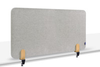 Legamaster ELEMENTS Akustik-Tischtrennwand 60x120cm grau mit Tischklammern