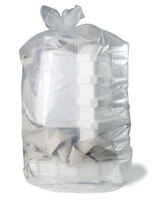 PE-Abfallsäcke Premium, 1240 + 840 x 2500mm, 100µ, Inhalt 2500l, transparent