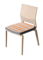 Sitzauflage orange-kariert, 50x40 cm Suprima ( 1 Stück ) , Detailansicht