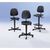Industrial swivel chair, polyurethane upholstery, gas lift height adjustment