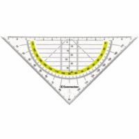 Geometrie-Dreieck 160mm transparent