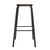 Bolero Cantina High Stools in Black with Wooden Seat Pad - Pack of 4