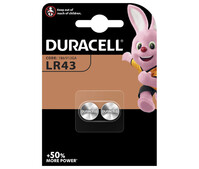 Batterie Knopfzelle LR43 *Duracell* 2-Pack