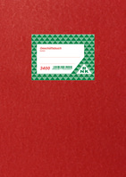 Geschäftsbuch DIN A4 kariert, 60 Seiten, Einband Spezialkarton rot