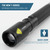 ANSMANN LED Taschenlampe in schwarz T400FR - aufladbar & spritzwassergeschützt