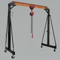 Adjustable portable steel gantry crane kit, 2000kg capacity