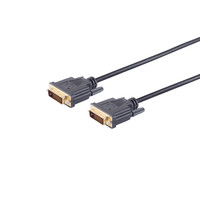 DVI Anschlußkabel-DVI-D Stecker auf DVI-D Stecker 24+1, Dual-Link, vergoldete Kontakte, 1,0m