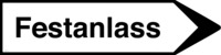 Rechtsweisend Festanlass, Wegweiser Schild, 40 x 10 cm, aus Alu-Verbund, mit UV-Schutz