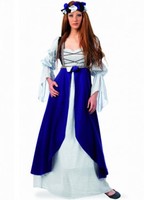 Disfraz de Clarisa Medieval azul para mujer XL