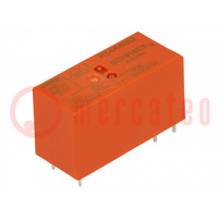Relay: electromagnetic; DPST-NO; Ucoil: 12VDC; 8A; 8A/250VAC; PCB
