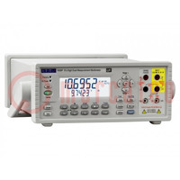 Tafelmultimeter; LCD; VDC: 100mV,1V,10V,100V,1kV; True RMS AC