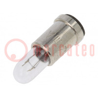 Filament lamp: miniature; SUB-MIDGET; 28VDC; 24mA; Bulb: T1; Ø: 4mm