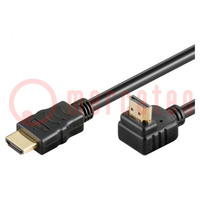 Kabel; HDMI 1.4; HDMI Stecker,HDMI 90° Stecker; 5m; schwarz