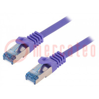 Patch cord; S/FTP; 6a; Line; Cu; LSZH; violett; 3m; 27AWG