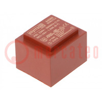 Transformador: cerrado; 1,5VA; 230VAC; 18V; 83mA; PCB