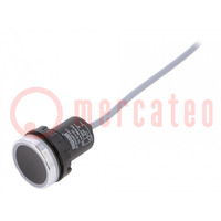 Switch: capacitive; black and silver; 10÷30VDC; Standard: 22mm