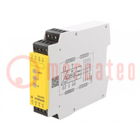 Module: safety relay; Usup: 230VAC; Contacts: NC + NO x3; -25÷55°C