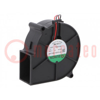 Fan: DC; blower; 24VDC; 75x75x30mm; 18.35m3/h; 32.9dBA; 2400rpm