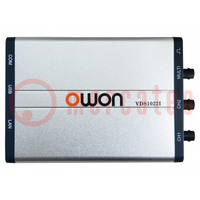 Oscilloscoop PC; 25MHz; Ch: 2; 5kpts; 100Msps; 400V; 8bit; 1MΩ/10pF