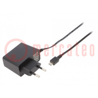 Power supply: switching; mains,plug; 5VDC; 2A; 10W; Plug: EU; 78.7%