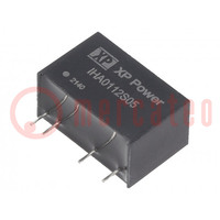 Converter: DC/DC; 1W; Uin: 10.8÷13.2V; Uout: 5VDC; Iout: 200mA; SIP7