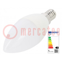 LED lámpa; fehér semleges; E14; 220/240VAC; 470lm; P: 5,5W; 200°