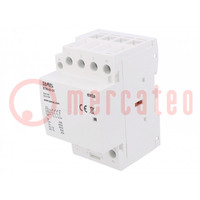 Contactor: 4-polig installatie installatie; 63A; 230VAC; -5÷60°C