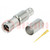 Plug; Micro BNC; male; straight; 75Ω; crimped; for cable; PTFE