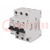 Motor breaker; 0.75kW; 220÷440VAC; for DIN rail mounting; IP20