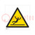 Safety sign; warning; self-adhesive folie; W: 200mm; H: 200mm
