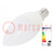 LED-lampje; neutraal wit; E14; 220/240VAC; 470lm; P: 5,5W; 200°
