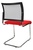 Freischwinger Besucherstuhl, ohne Armlehnen, Rücken: Netz, Farbe: Rot | OM0522