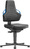 Krzesło Nexxit 1, ze ślizgacz., imit.skóry, uchwyty niebiesk.