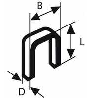 Bosch Schmalrückenklammer TK40 20G, 5,8 mm, 1,2 mm, 20 mm, verzinkt