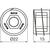 Skizze zu Asztalláb-rögzítő KEA M8 integrált rugós rendszerrel, nyers cink présöntvény